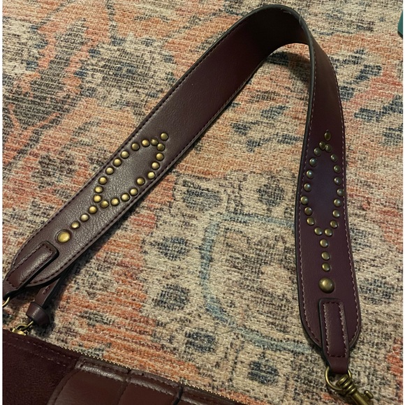 Women's Buckle-Detailed Studded Fall Saddle Mini Shoulder Bag - Picture 2 of 3